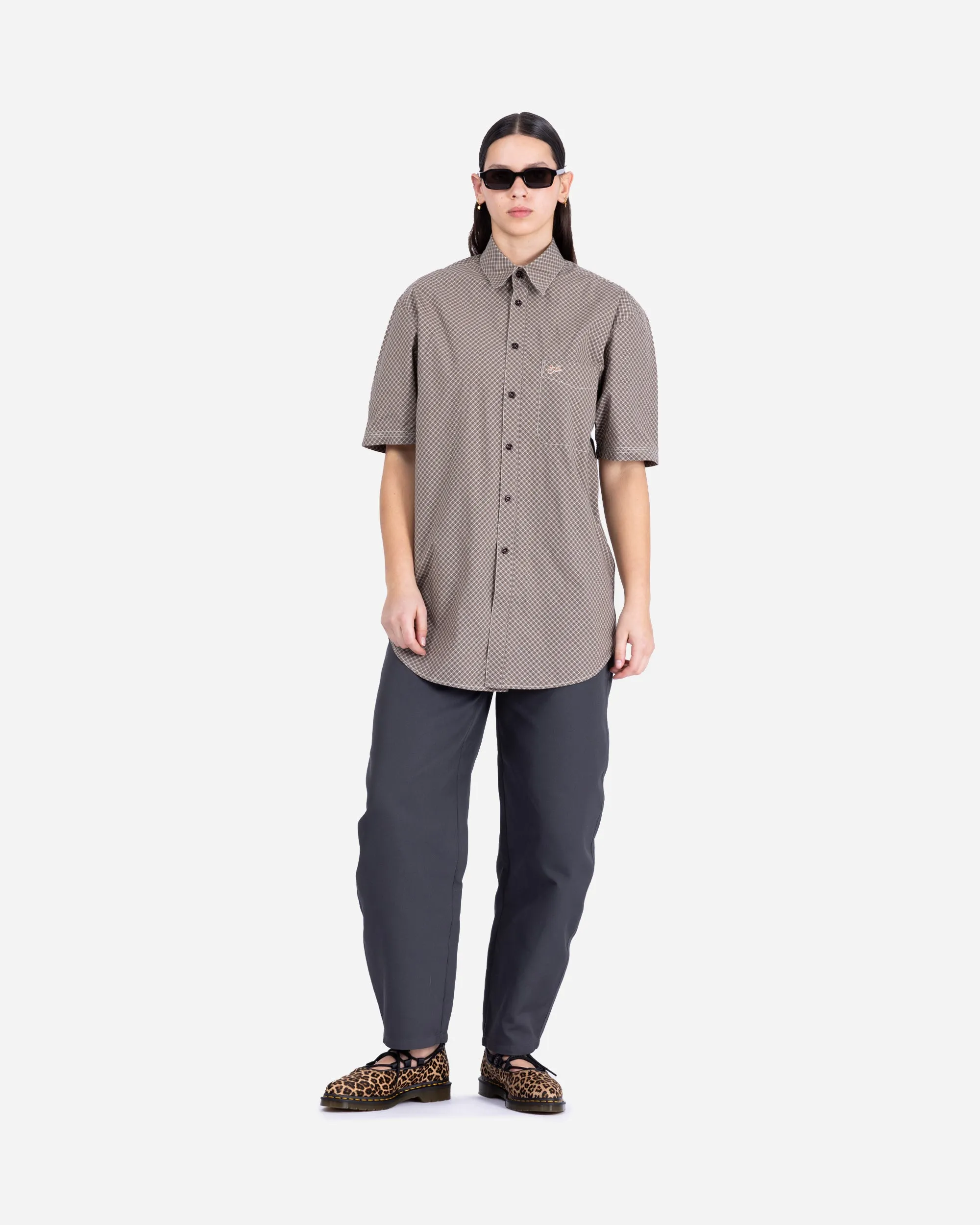 Mini Plaid Short Sleeve Shirt