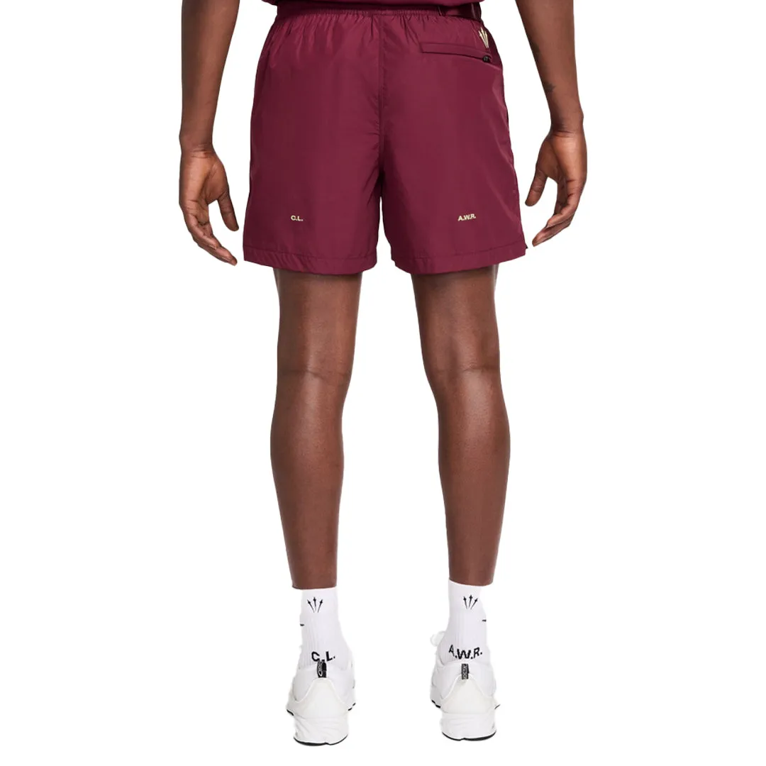 NOCTA CARDINAL NYLON SHORTS DARK BEETROOT