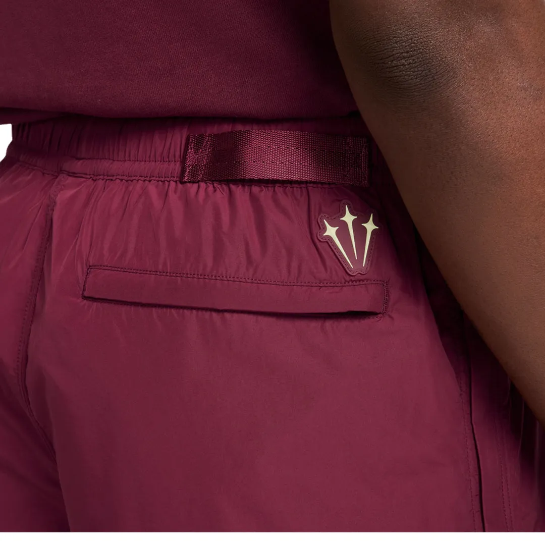 NOCTA CARDINAL NYLON SHORTS DARK BEETROOT