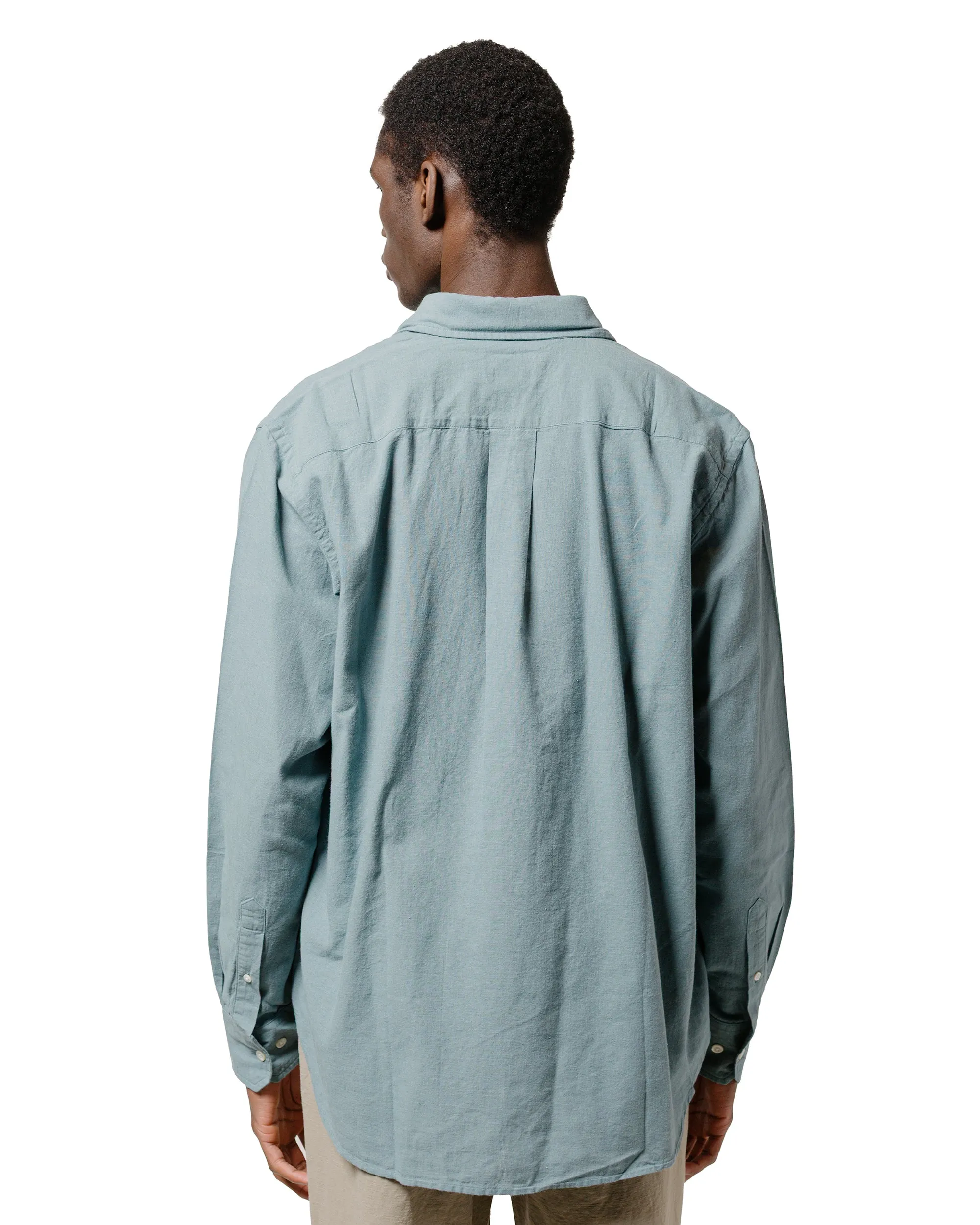 Norse Projects Algot Relaxed Cotton Linen Shirt Greyish Blue