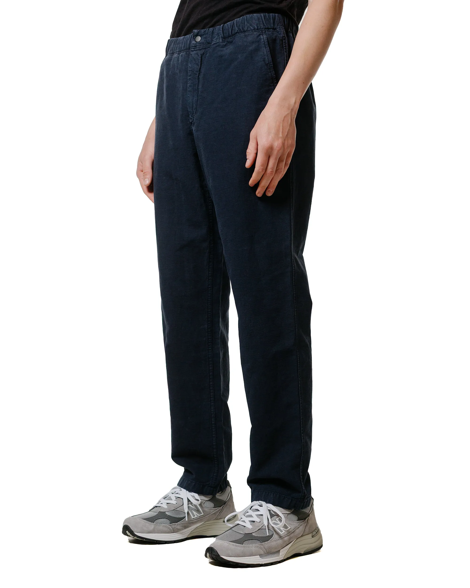 Norse Projects Ezra Relaxed Cotton Linen Trouser Dark Navy