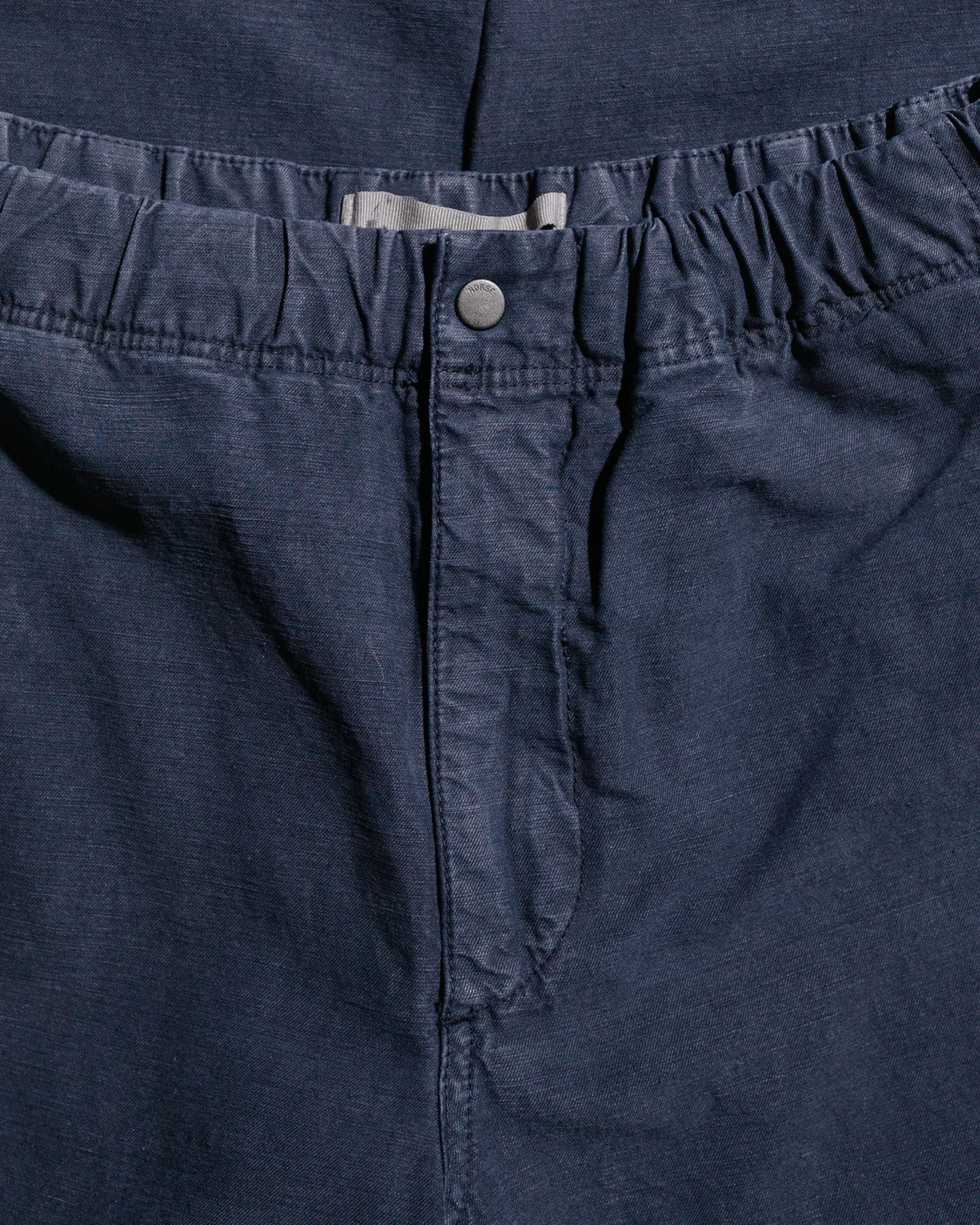 Norse Projects Ezra Relaxed Cotton Linen Trouser Dark Navy
