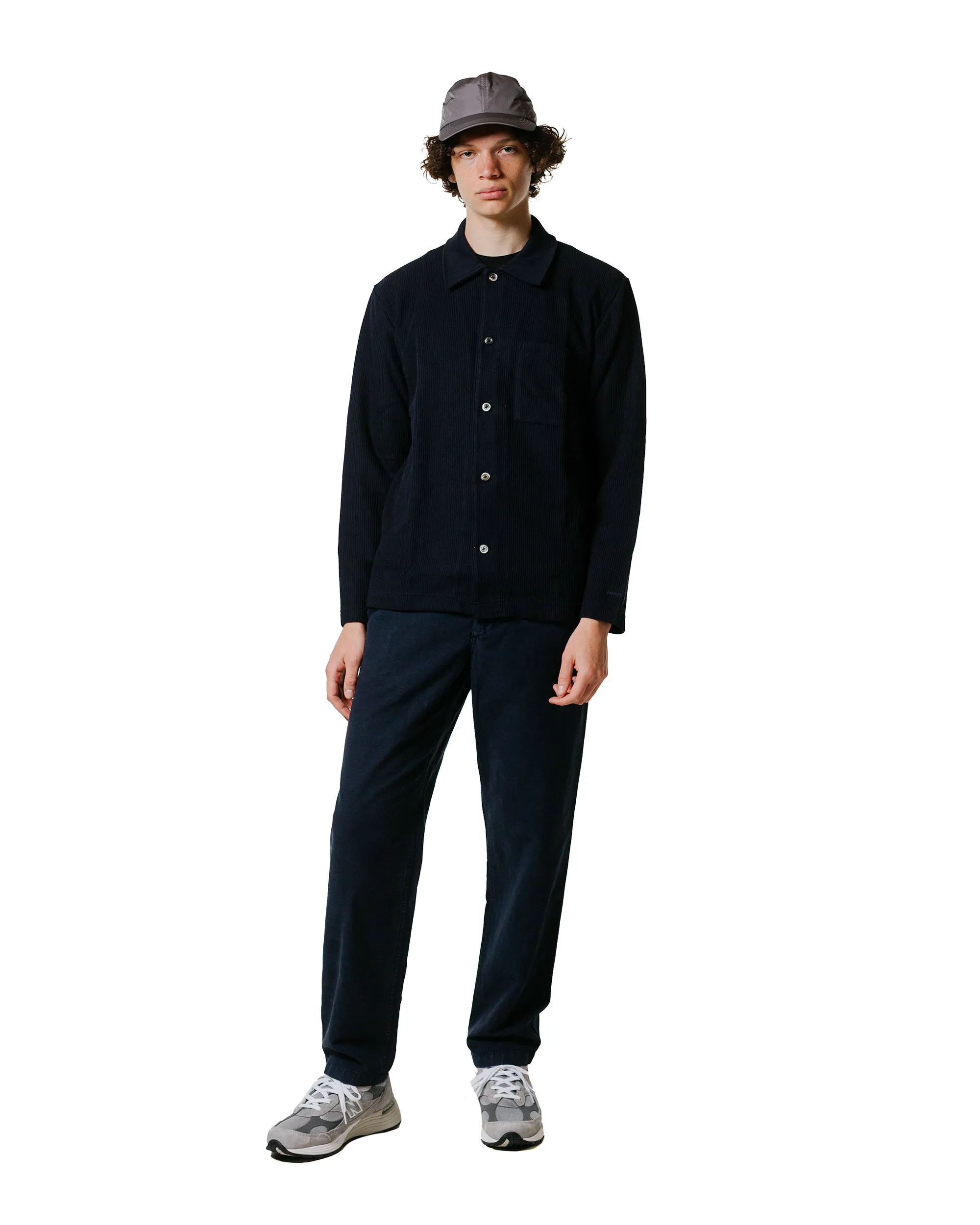 Norse Projects Ezra Relaxed Cotton Linen Trouser Dark Navy