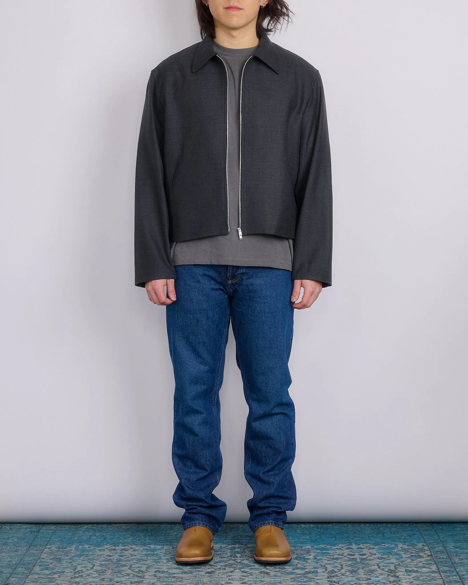 Our Legacy Mini Jacket Premium Charcoal Office Wool