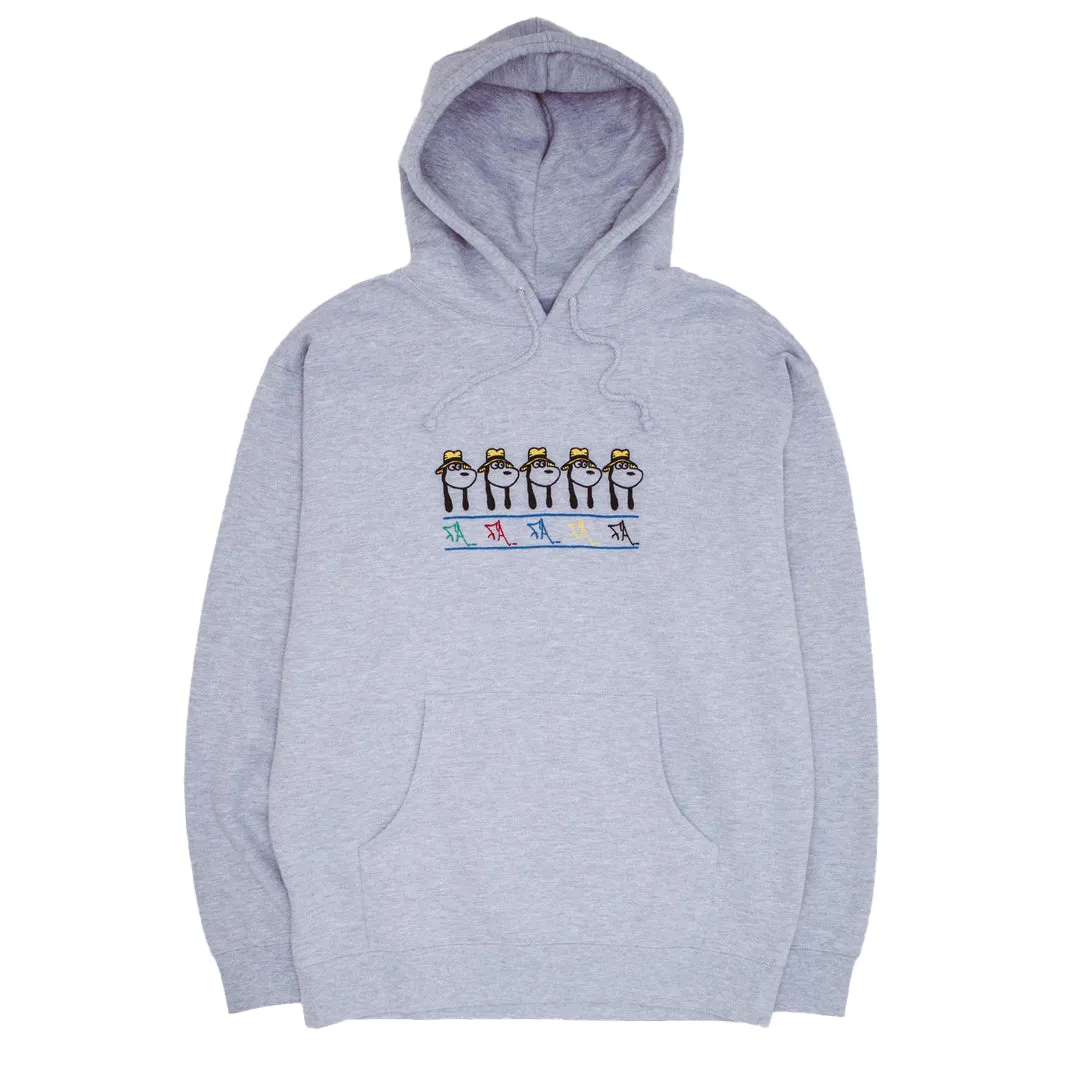 SPIKE REPEAT GREY HEATHER HOODIE