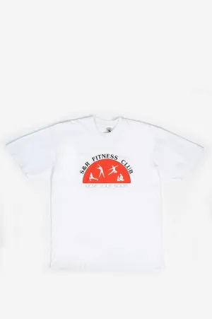 SPORTY AND RICH FITNESS CLUB T-SHIRT WHITE RED