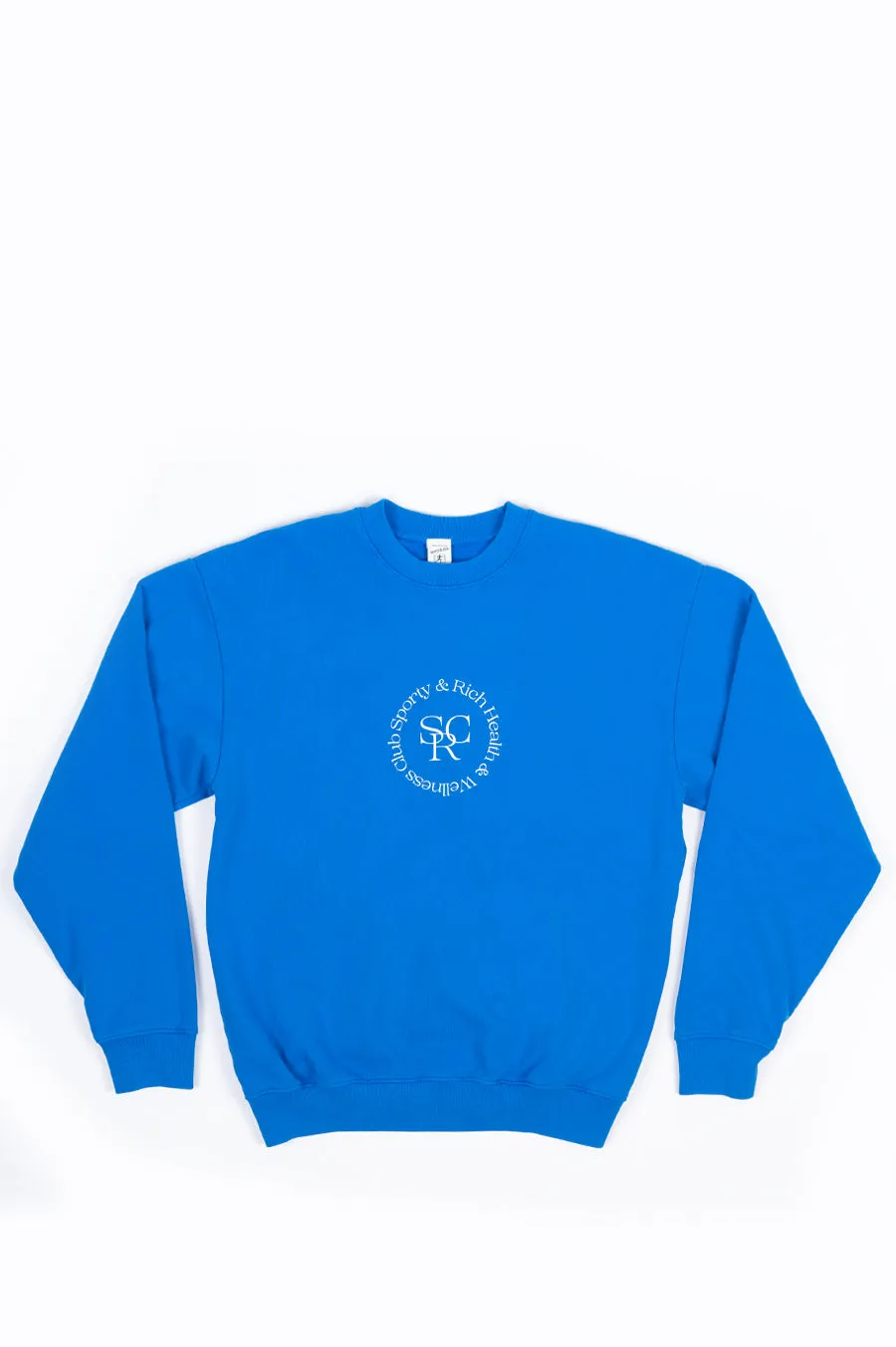 SPORTY AND RICH SRHWC CREWNECK PRIMARY BLUE