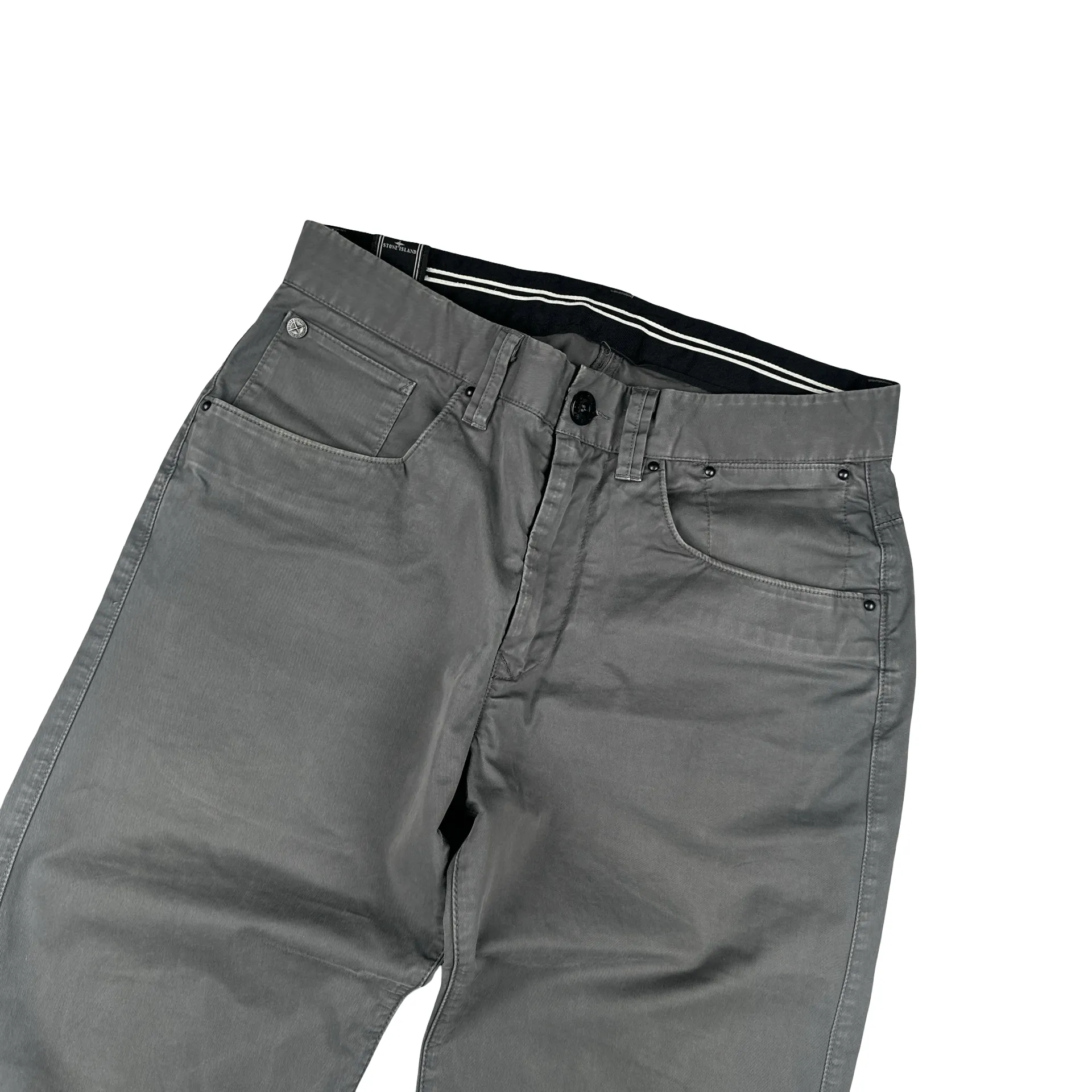 Stone Island 2009 Relaxed Fit Grey Cotton Trousers - Small