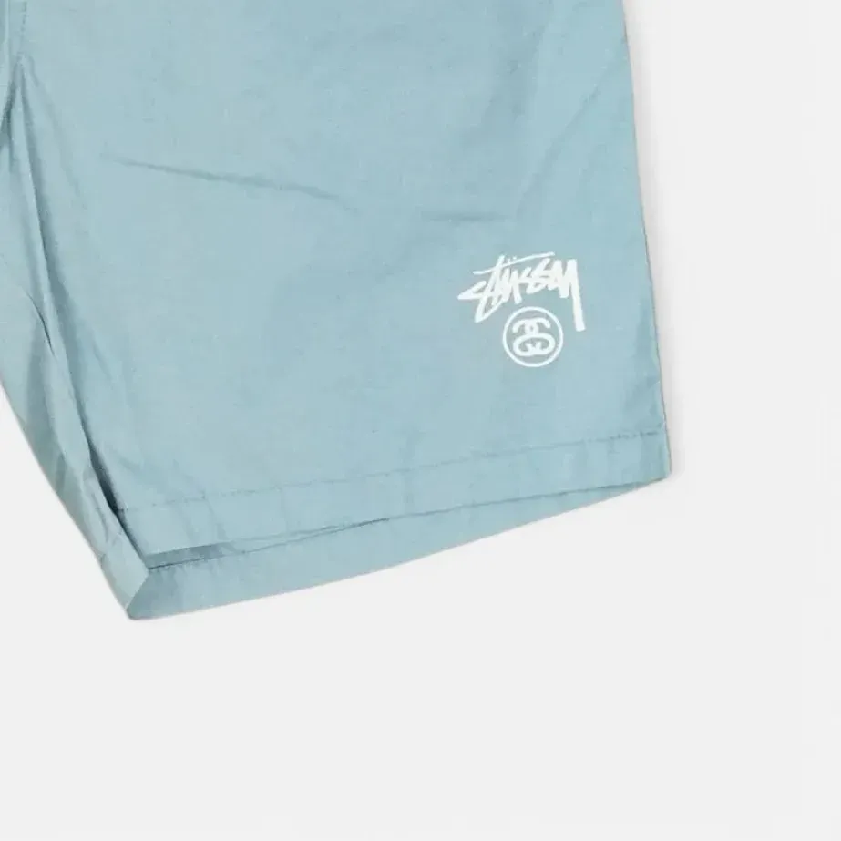 Stssy Blue Spellout Shorts (30)