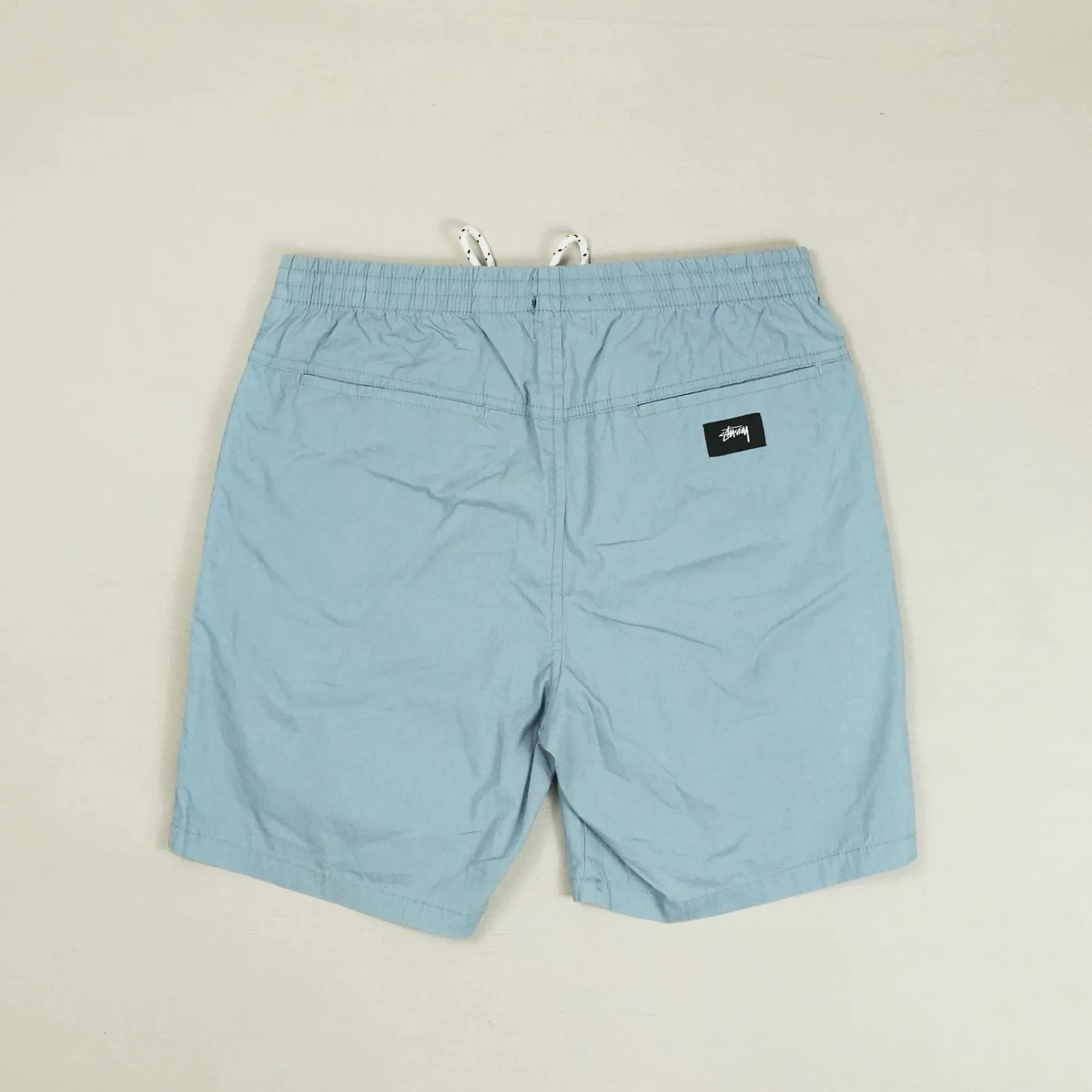 Stssy Blue Spellout Shorts (30)