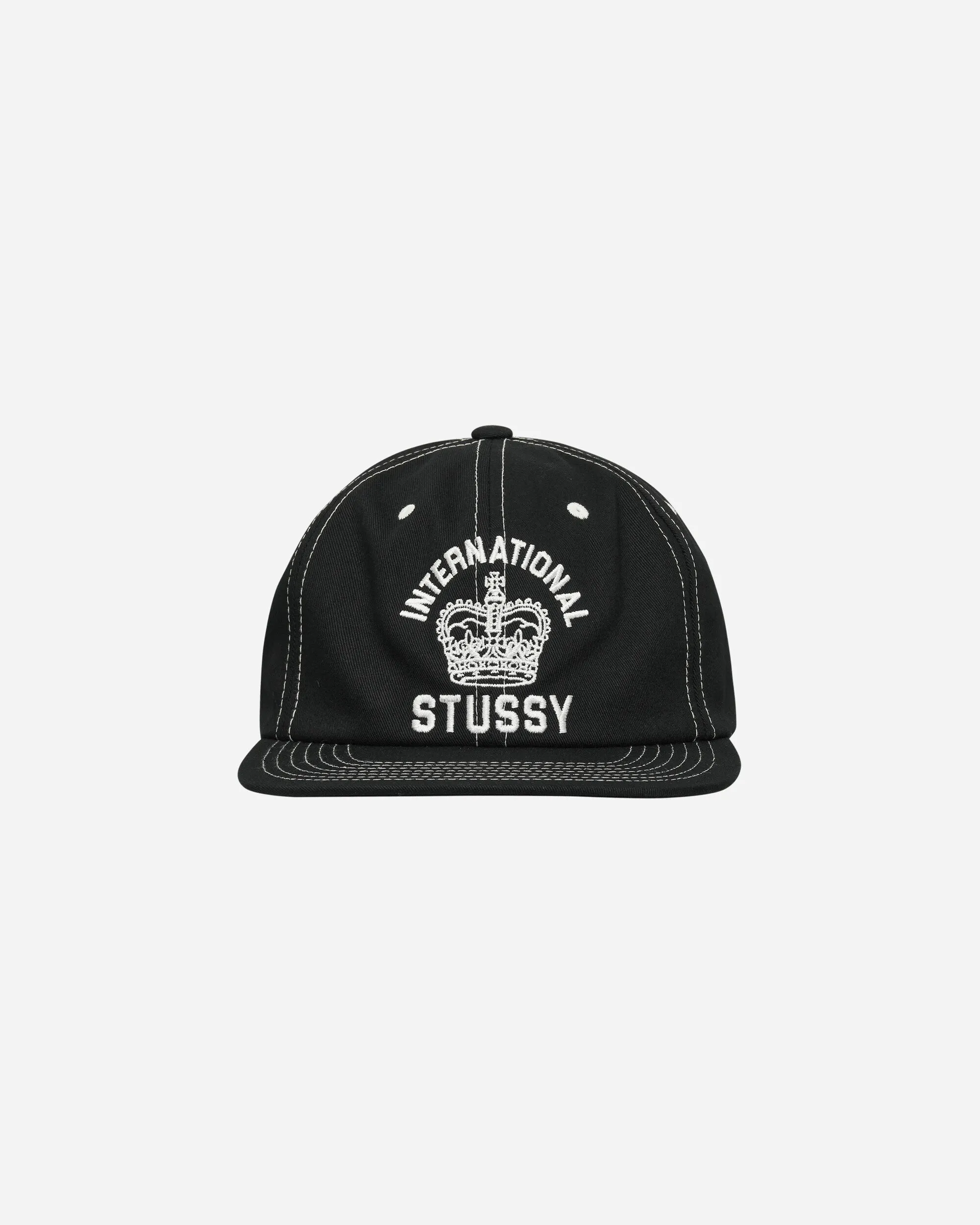 Stssy International Crown Strapback Cap Black
