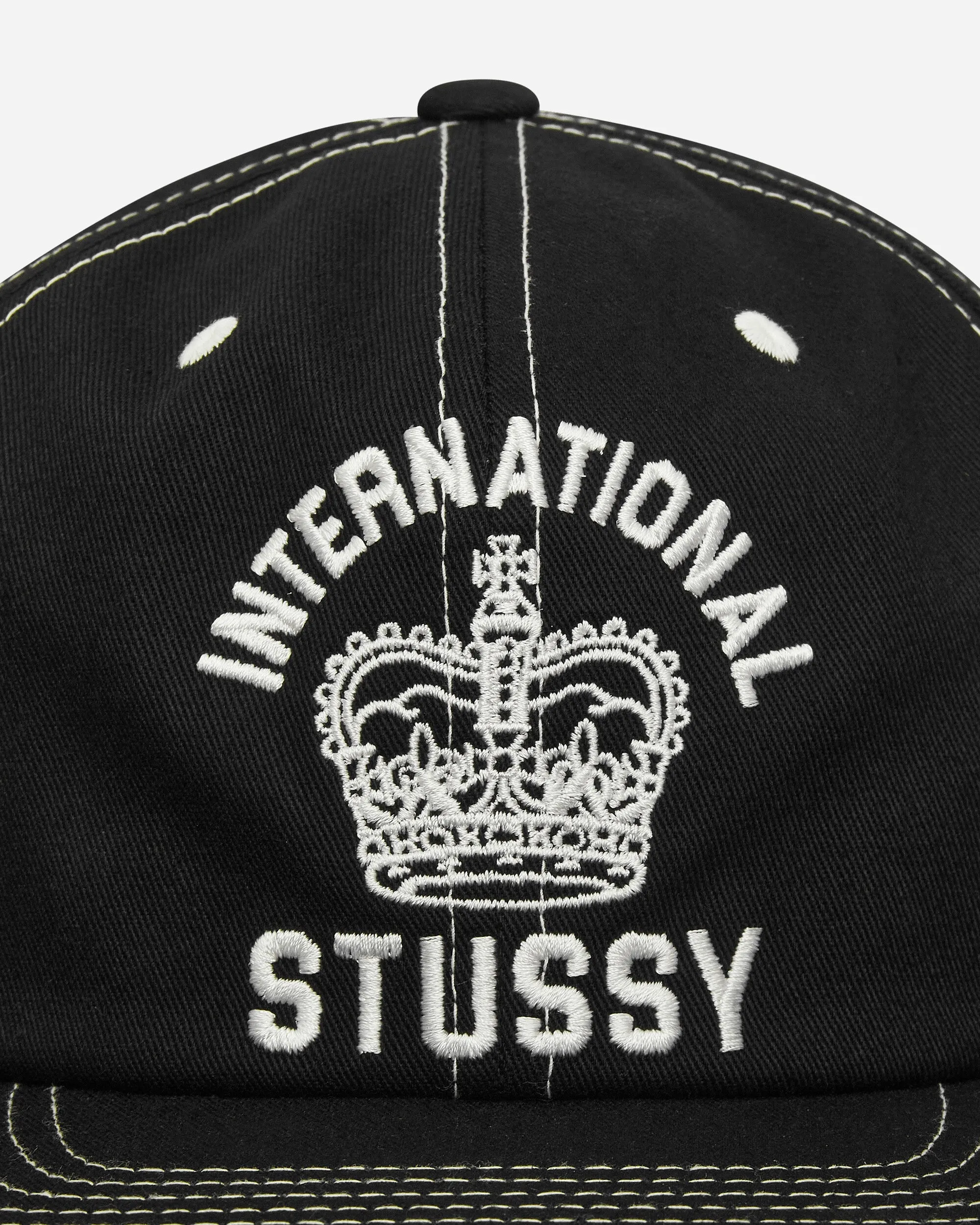 Stssy International Crown Strapback Cap Black
