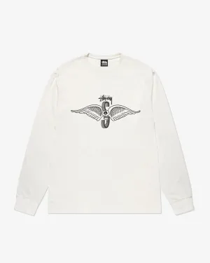 Stssy - Men's Skull Wings Pig. Dyed Long Sleeve T-Shirt - (Natural)