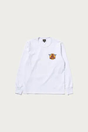 The Real McCoys Logo Tee L/S - White