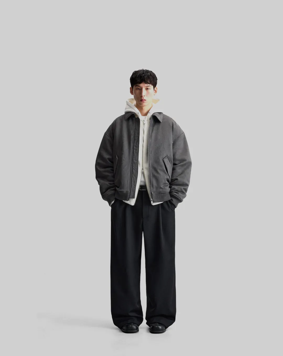 Zara Faux Suede Bomber Jacket