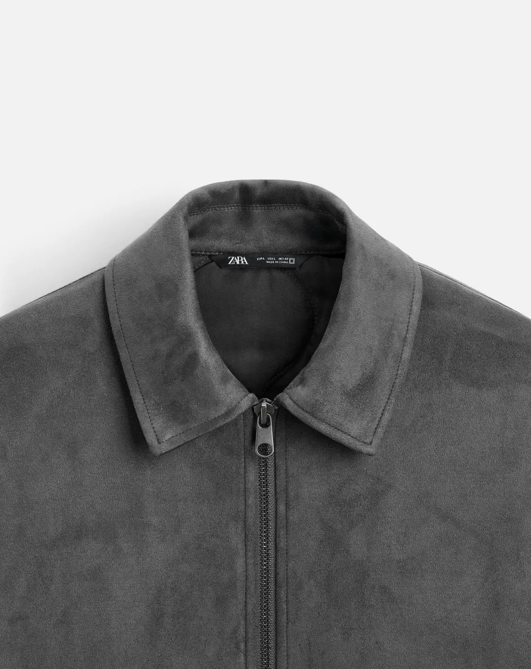 Zara Faux Suede Bomber Jacket